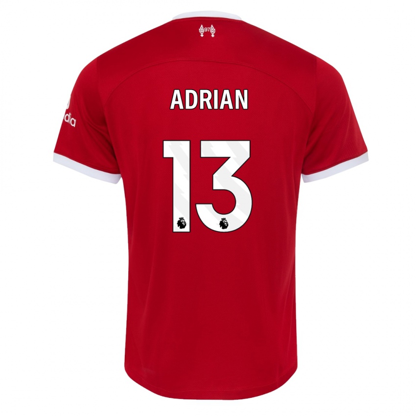 Niño Camiseta Adrian #13 Rojo 1ª Equipación 2023/24 La Camisa