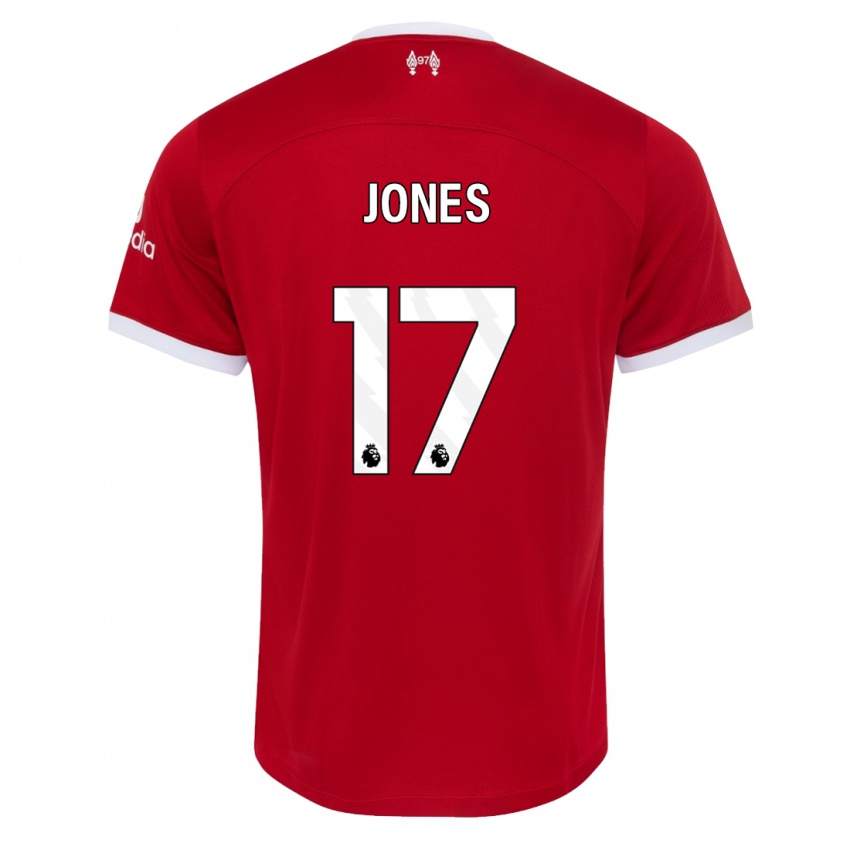 Niño Camiseta Curtis Jones #17 Rojo 1ª Equipación 2023/24 La Camisa