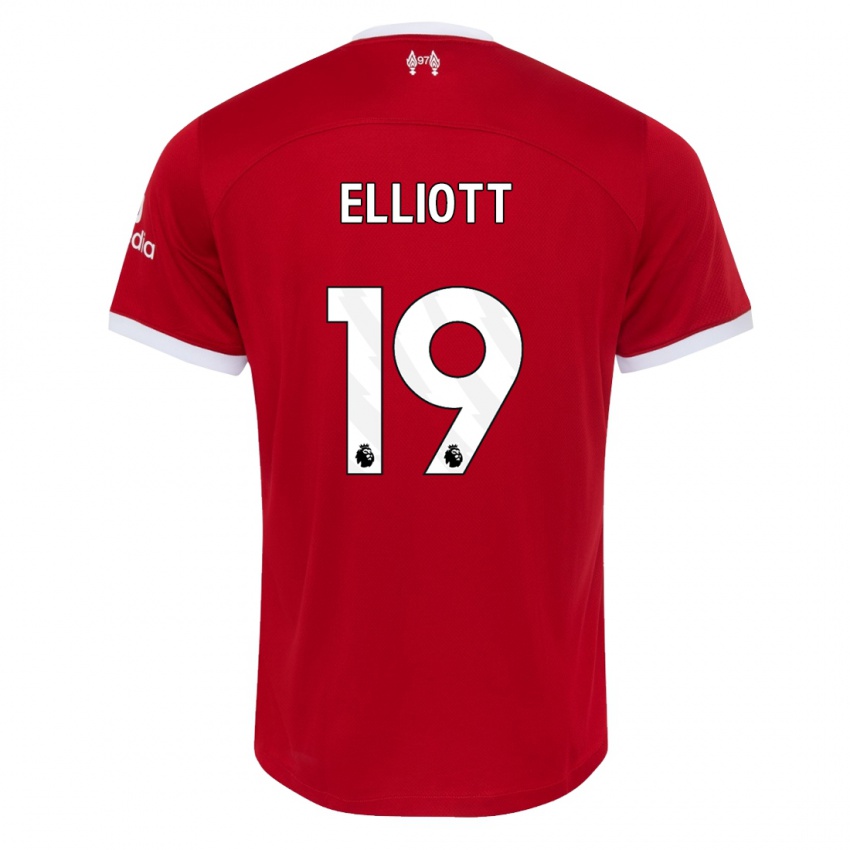 Niño Camiseta Harvey Elliott #19 Rojo 1ª Equipación 2023/24 La Camisa