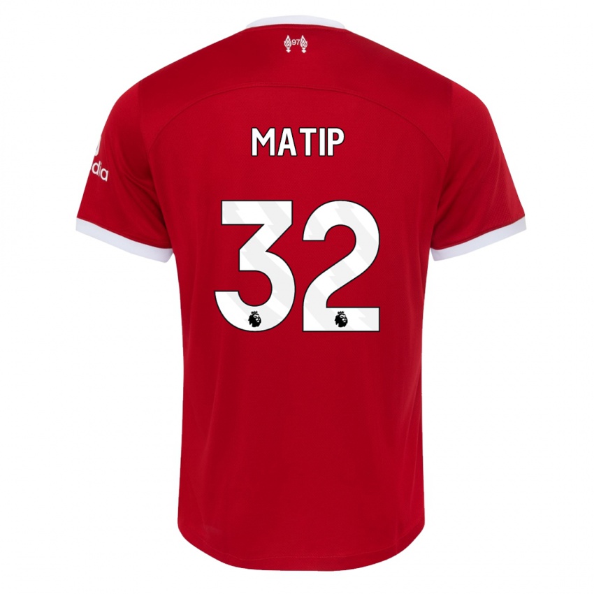 Niño Camiseta Joel Matip #32 Rojo 1ª Equipación 2023/24 La Camisa