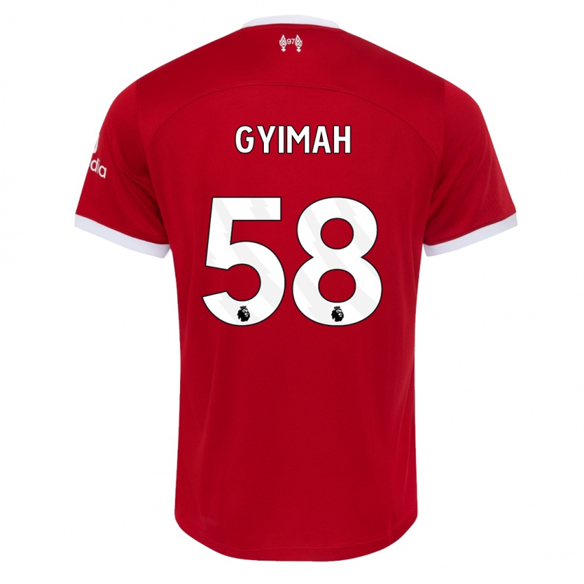 Niño Camiseta Francis Gyimah #58 Rojo 1ª Equipación 2023/24 La Camisa
