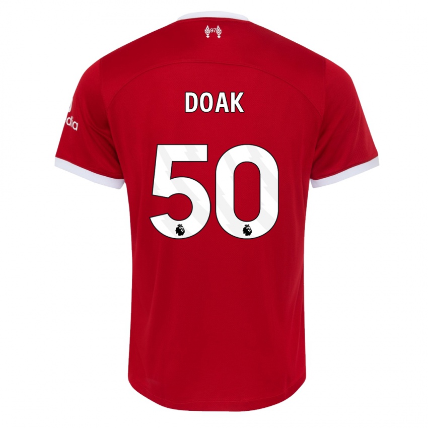 Niño Camiseta Ben Doak #50 Rojo 1ª Equipación 2023/24 La Camisa