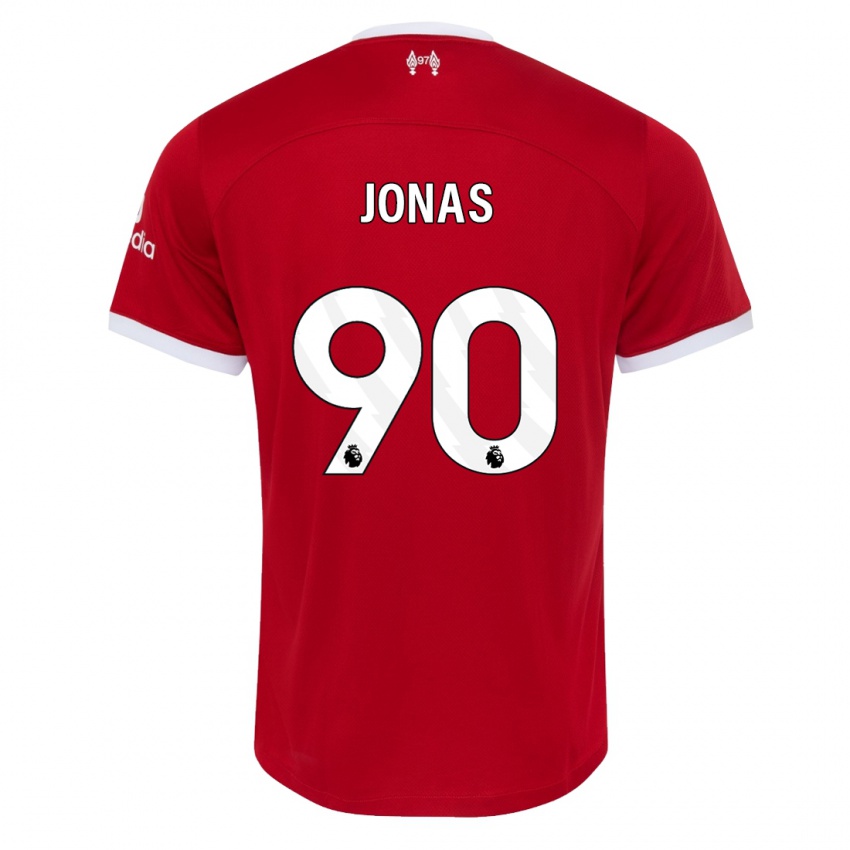 Niño Camiseta Lee Jonas #90 Rojo 1ª Equipación 2023/24 La Camisa