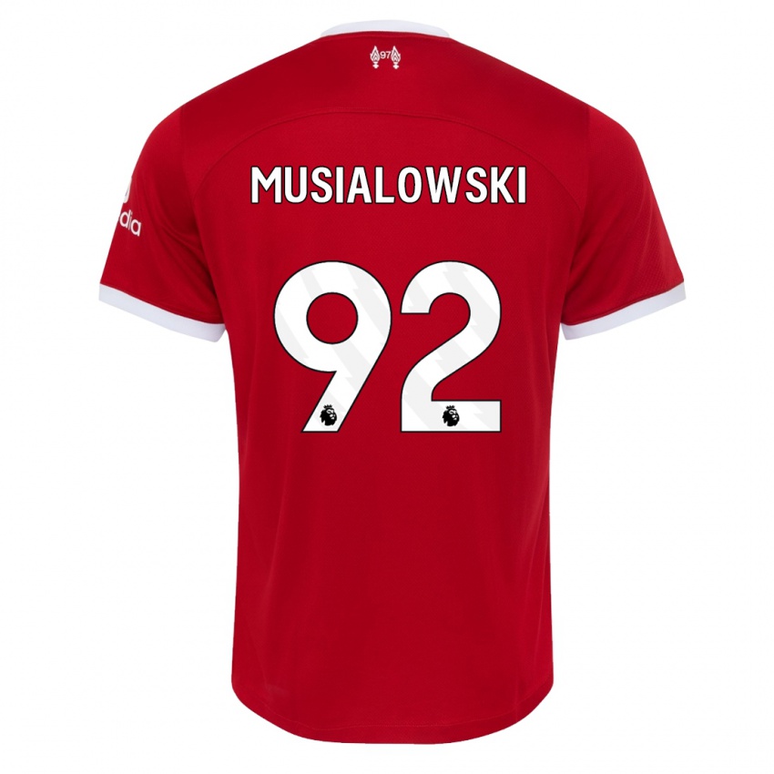 Niño Camiseta Mateusz Musialowski #92 Rojo 1ª Equipación 2023/24 La Camisa