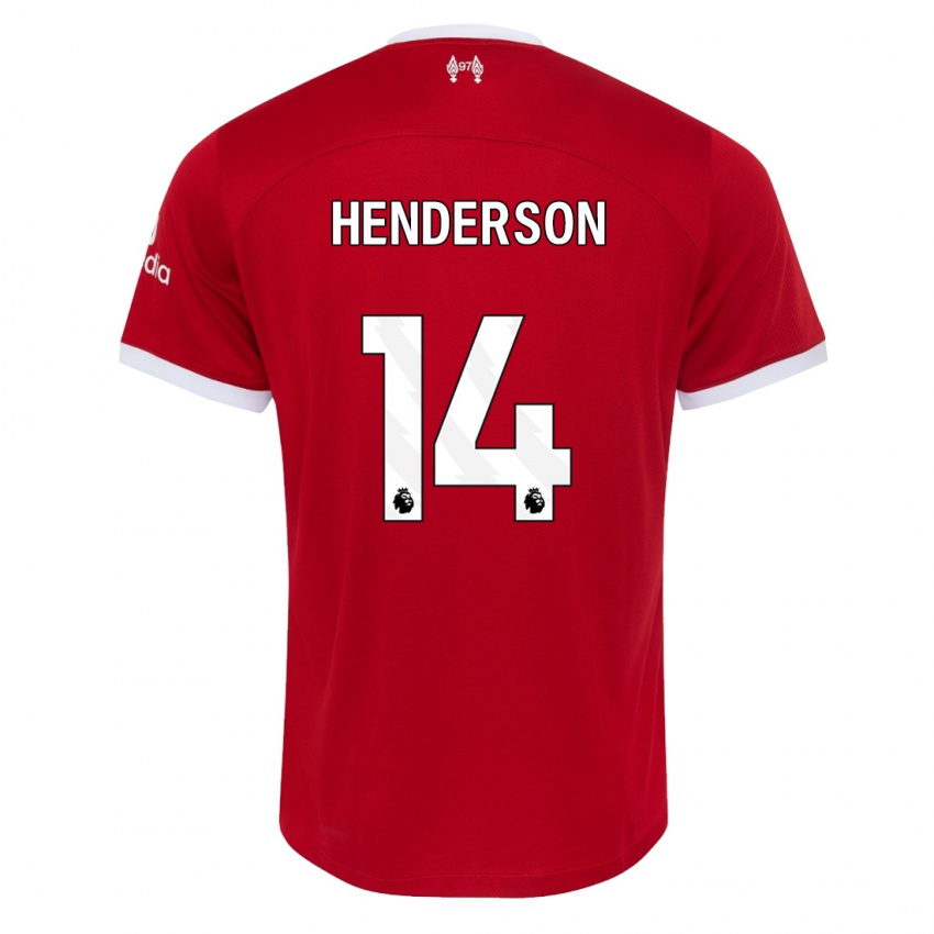 Niño Camiseta Henderson #14 Rojo 1ª Equipación 2023/24 La Camisa