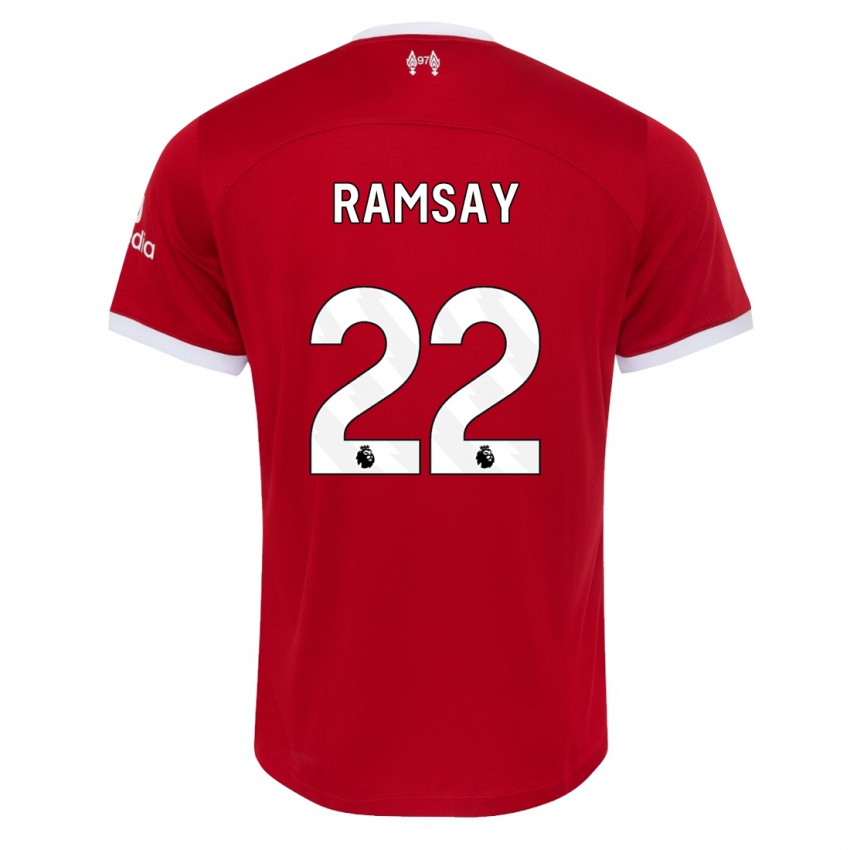 Niño Camiseta Calvin Ramsay #22 Rojo 1ª Equipación 2023/24 La Camisa