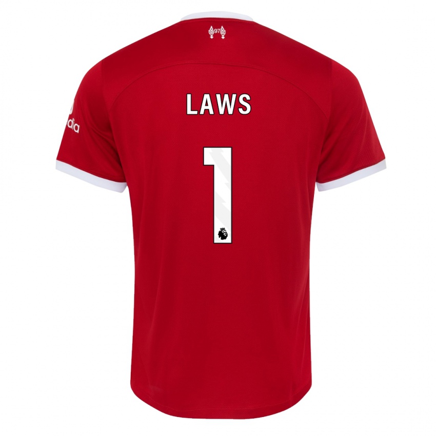 Niño Camiseta Rachael Laws #1 Rojo 1ª Equipación 2023/24 La Camisa
