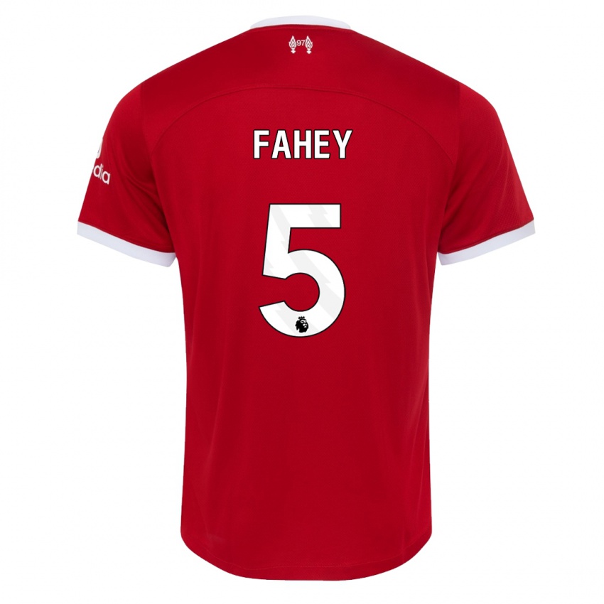 Niño Camiseta Niamh Fahey #5 Rojo 1ª Equipación 2023/24 La Camisa