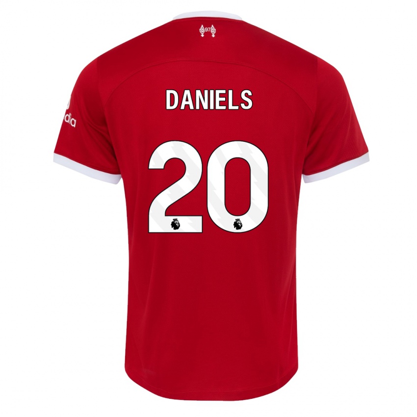 Niño Camiseta Yana Daniels #20 Rojo 1ª Equipación 2023/24 La Camisa
