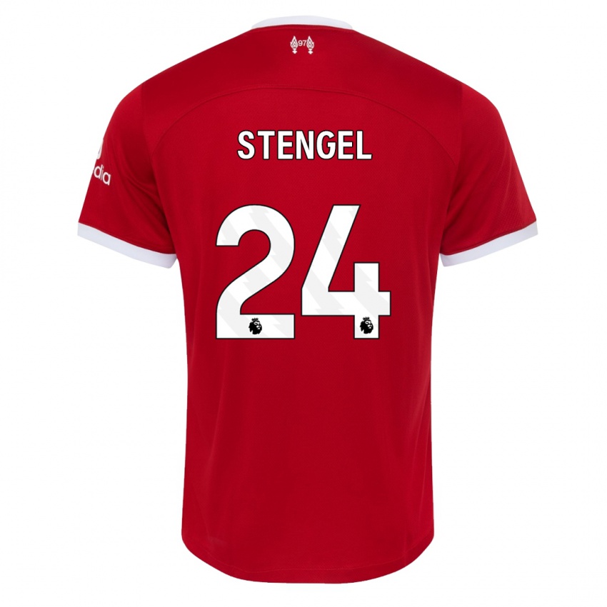 Niño Camiseta Katie Stengel #24 Rojo 1ª Equipación 2023/24 La Camisa