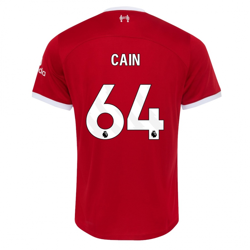 Niño Camiseta Jake Cain #64 Rojo 1ª Equipación 2023/24 La Camisa