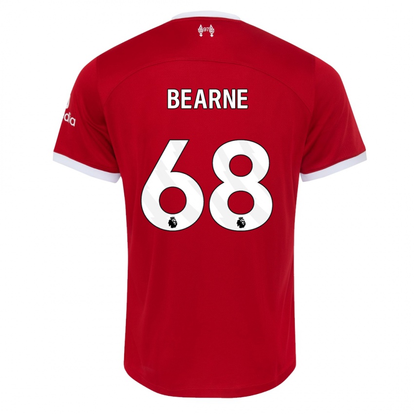 Niño Camiseta Jack Bearne #68 Rojo 1ª Equipación 2023/24 La Camisa