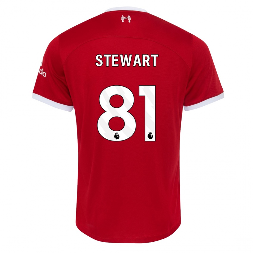 Niño Camiseta Layton Stewart #81 Rojo 1ª Equipación 2023/24 La Camisa