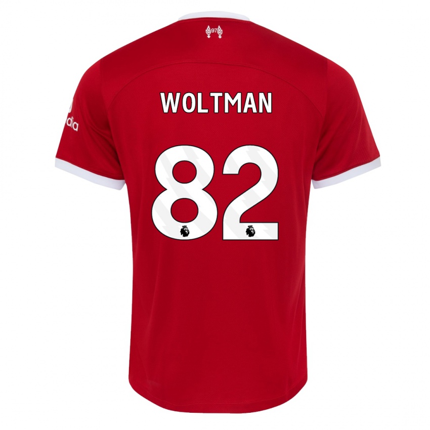 Niño Camiseta Max Woltman #82 Rojo 1ª Equipación 2023/24 La Camisa