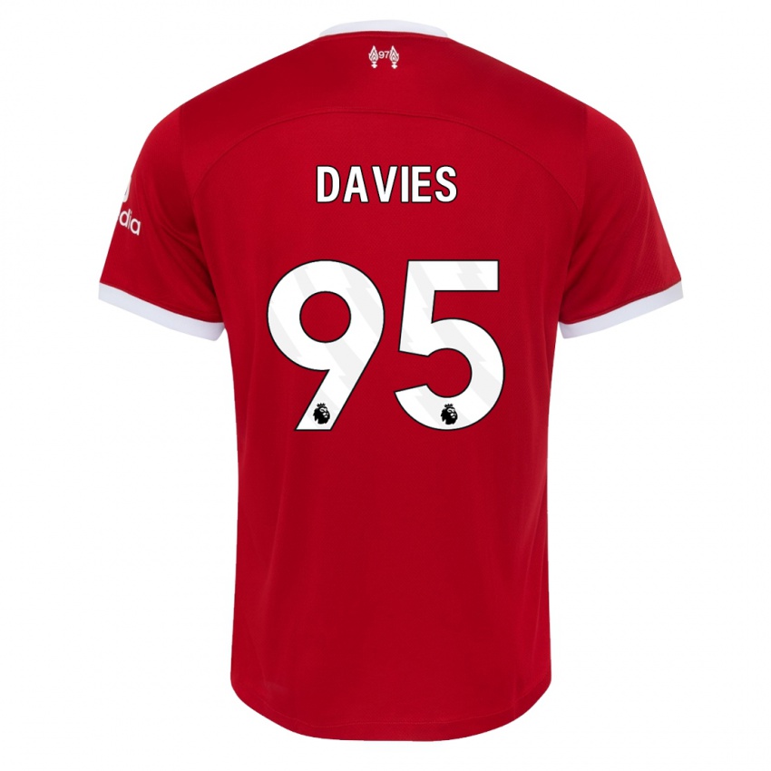 Niño Camiseta Harvey Davies #95 Rojo 1ª Equipación 2023/24 La Camisa