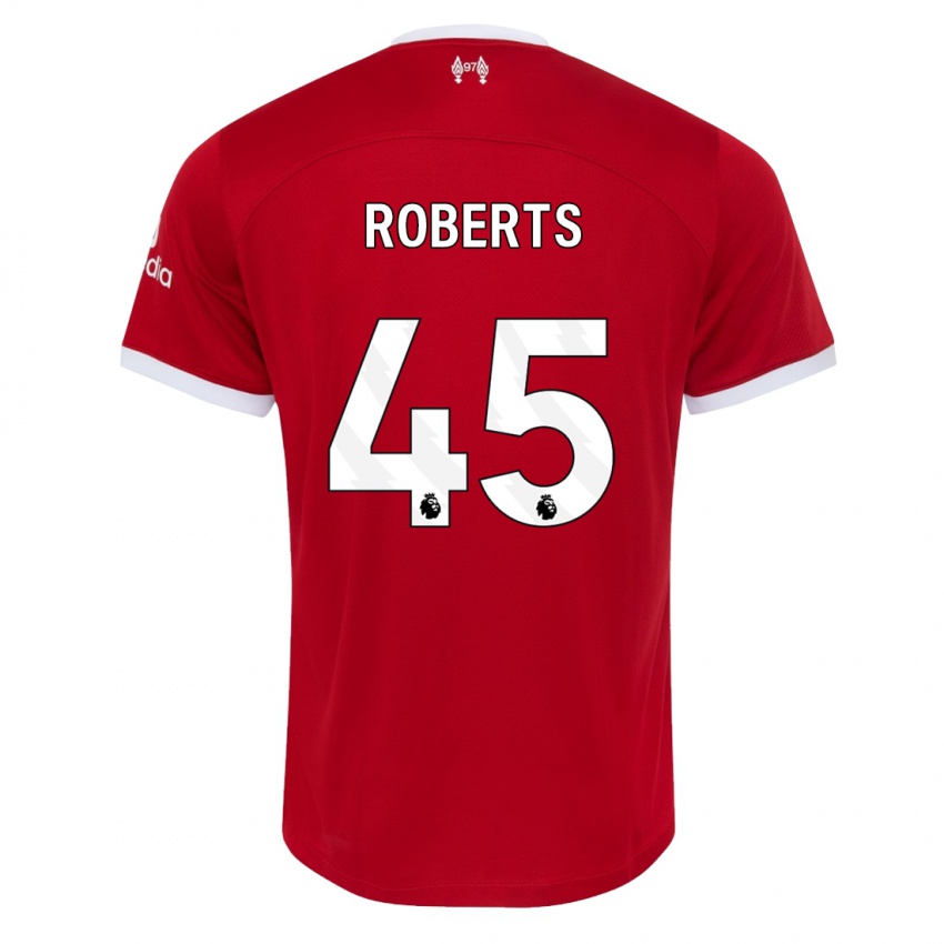Niño Camiseta Iwan Roberts #45 Rojo 1ª Equipación 2023/24 La Camisa