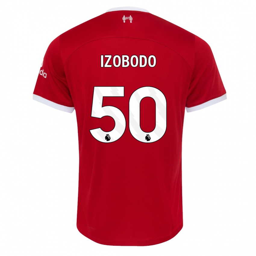 Niño Camiseta Elijah Izobodo John #50 Rojo 1ª Equipación 2023/24 La Camisa