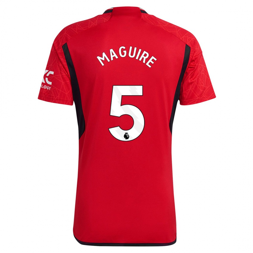 Niño Camiseta Harry Maguire #5 Rojo 1ª Equipación 2023/24 La Camisa
