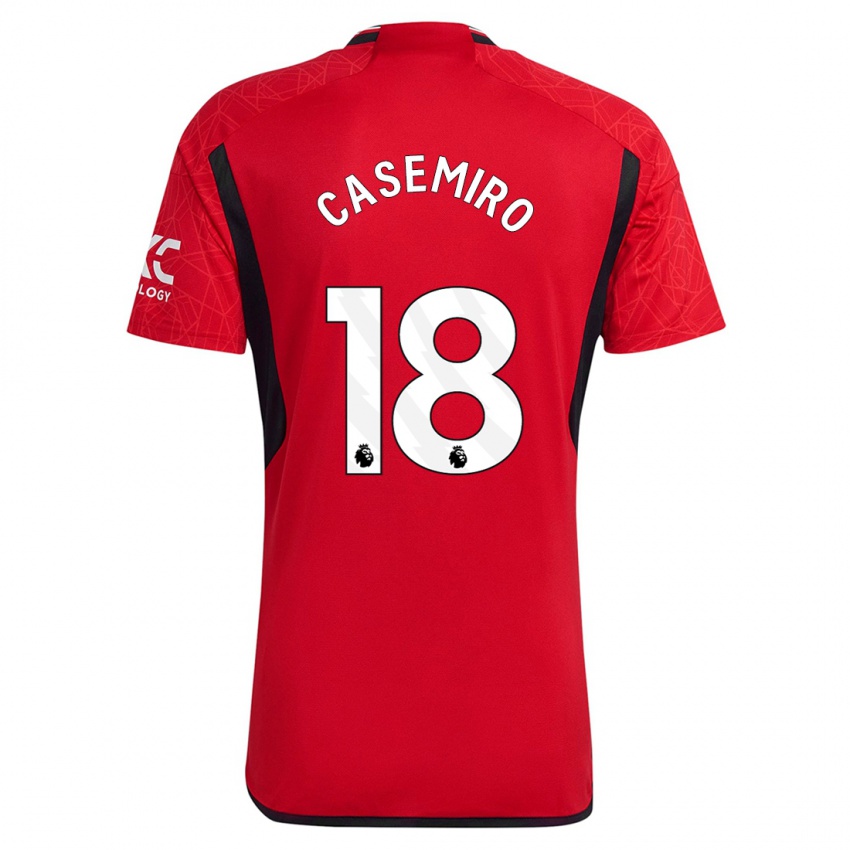 Niño Camiseta Casemiro #18 Rojo 1ª Equipación 2023/24 La Camisa