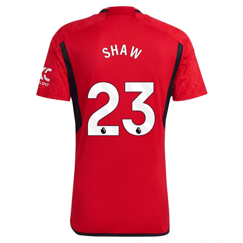 Niño Camiseta Luke Shaw #23 Rojo 1ª Equipación 2023/24 La Camisa
