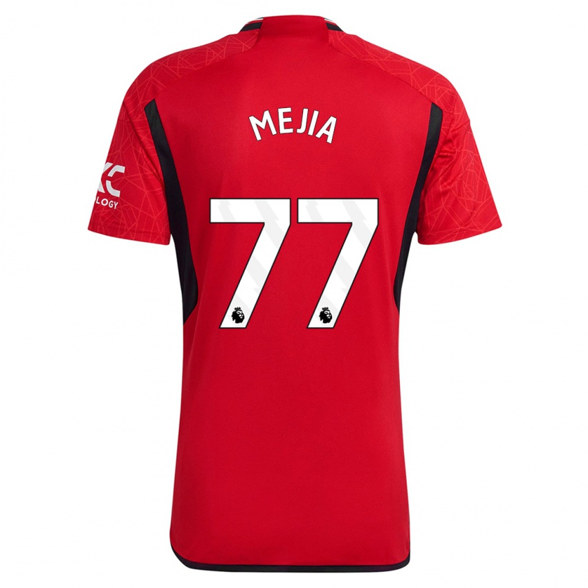 Niño Camiseta Mateo Mejia #77 Rojo 1ª Equipación 2023/24 La Camisa