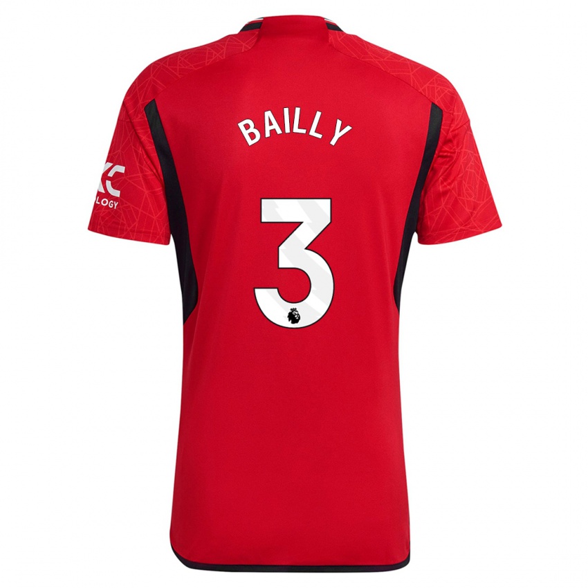 Niño Camiseta Eric Bailly #3 Rojo 1ª Equipación 2023/24 La Camisa