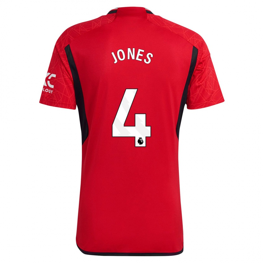 Niño Camiseta Phil Jones #4 Rojo 1ª Equipación 2023/24 La Camisa