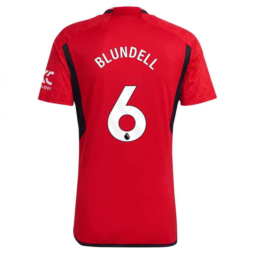 Niño Camiseta Hannah Blundell #6 Rojo 1ª Equipación 2023/24 La Camisa