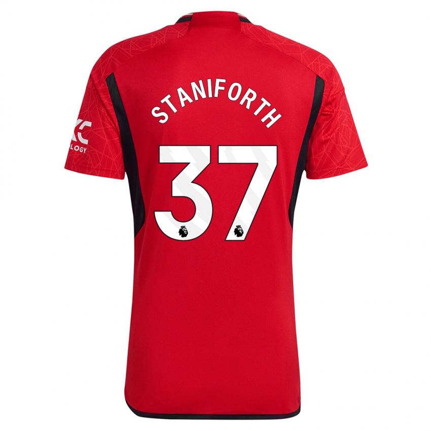 Niño Camiseta Lucy Staniforth #37 Rojo 1ª Equipación 2023/24 La Camisa