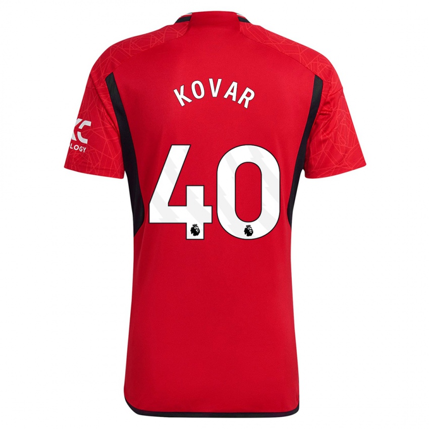 Niño Camiseta Matej Kovar #40 Rojo 1ª Equipación 2023/24 La Camisa