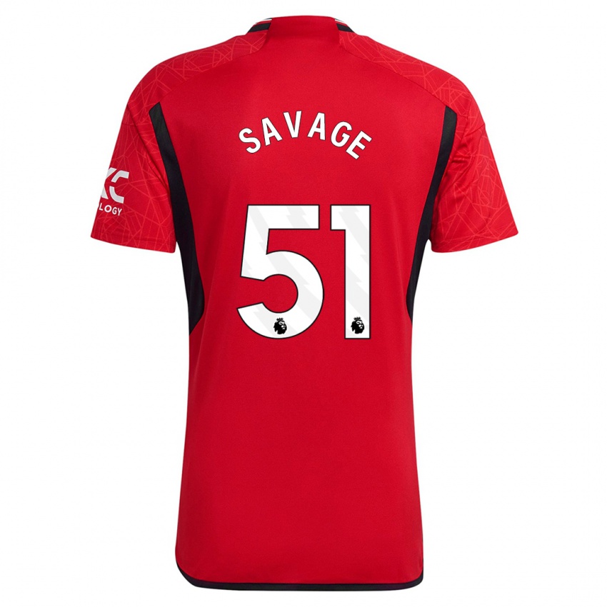Niño Camiseta Charlie Savage #51 Rojo 1ª Equipación 2023/24 La Camisa