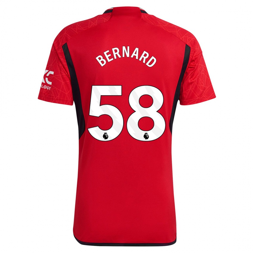 Niño Camiseta Bernard #58 Rojo 1ª Equipación 2023/24 La Camisa