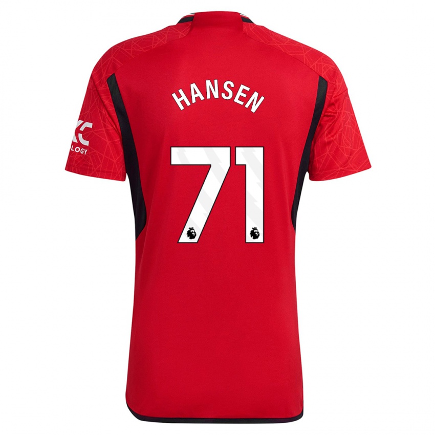 Niño Camiseta Isak Hansen-Aaroen #71 Rojo 1ª Equipación 2023/24 La Camisa