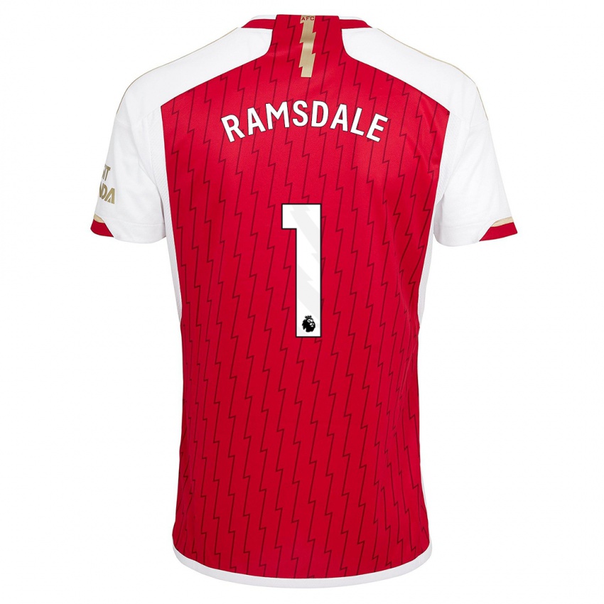 Niño Camiseta Aaron Ramsdale #1 Rojo 1ª Equipación 2023/24 La Camisa