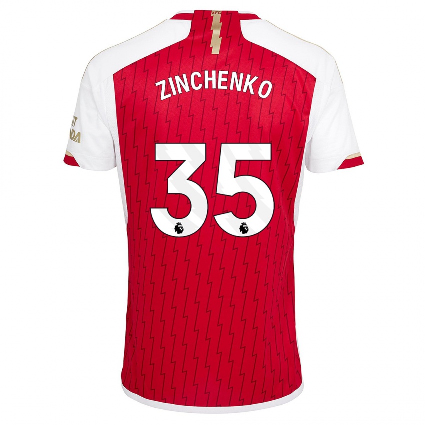 Niño Camiseta Oleksandr Zinchenko #35 Rojo 1ª Equipación 2023/24 La Camisa