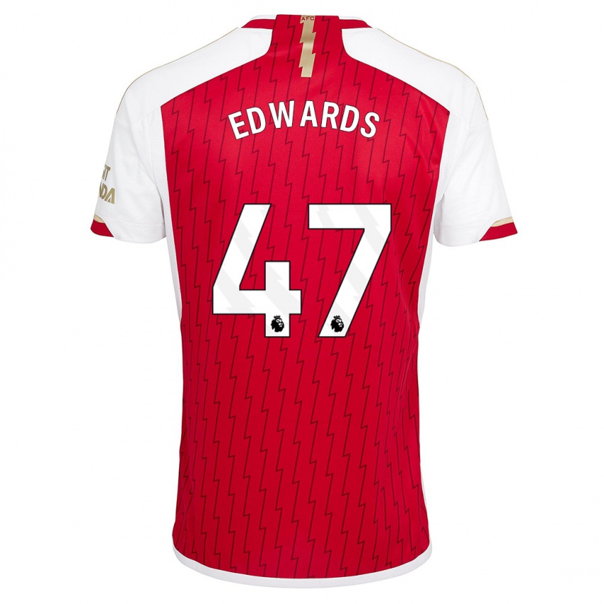 Niño Camiseta Khayon Edwards #47 Rojo 1ª Equipación 2023/24 La Camisa
