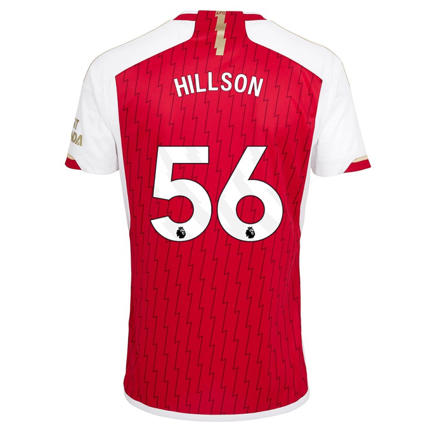 Niño Camiseta James Hillson #56 Rojo 1ª Equipación 2023/24 La Camisa