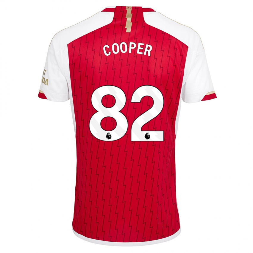 Niño Camiseta Noah Cooper #82 Rojo 1ª Equipación 2023/24 La Camisa