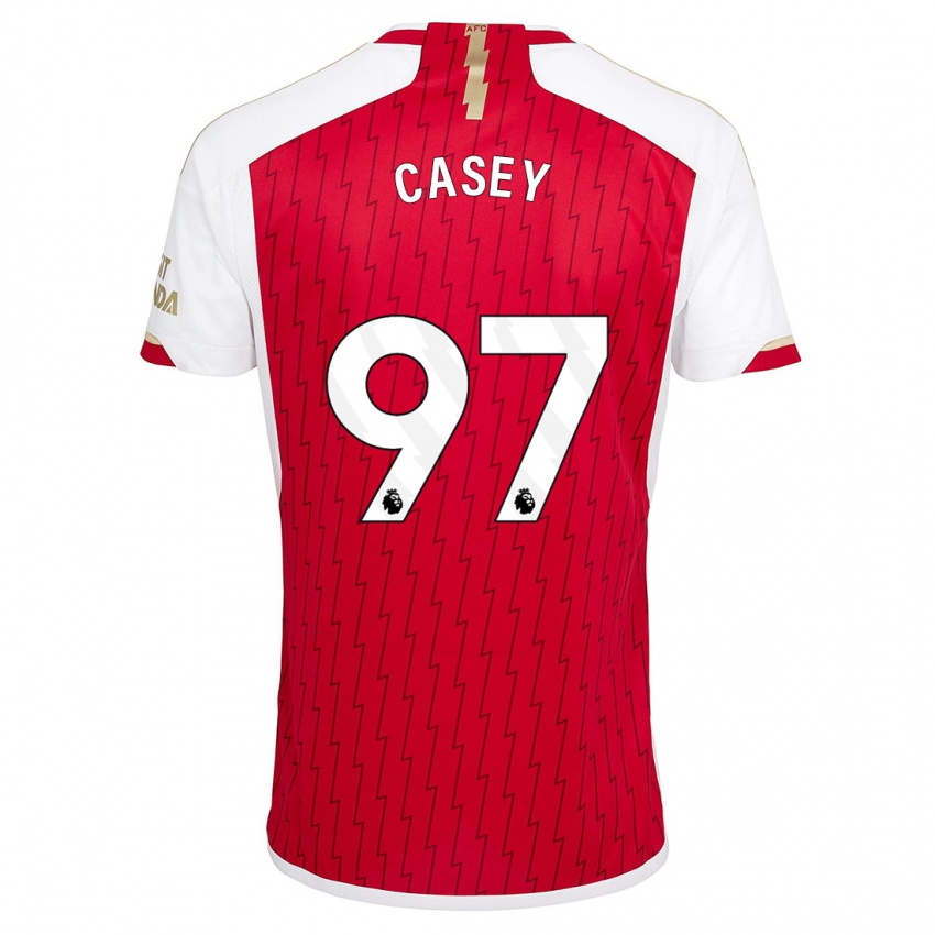 Niño Camiseta Dan Casey #97 Rojo 1ª Equipación 2023/24 La Camisa