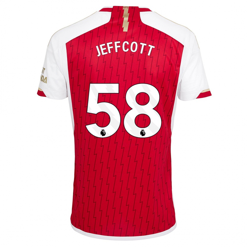 Niño Camiseta Henry Jeffcott #58 Rojo 1ª Equipación 2023/24 La Camisa