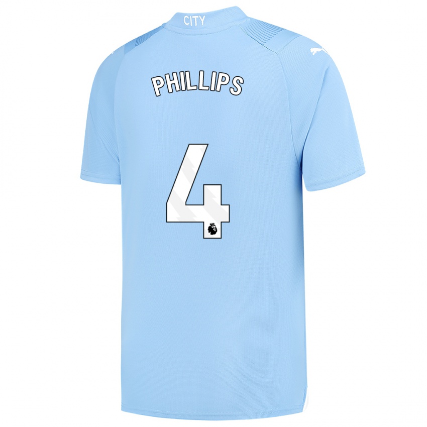 Niño Camiseta Kalvin Phillips #4 Azul Claro 1ª Equipación 2023/24 La Camisa