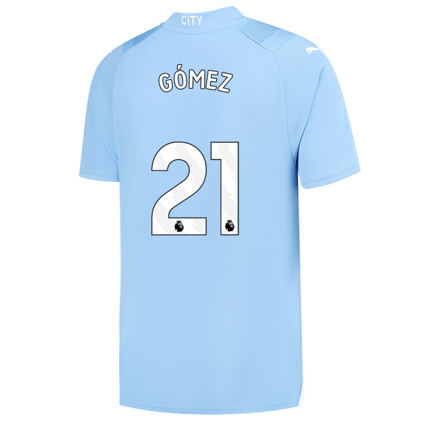 Niño Camiseta Sergio Gómez #21 Azul Claro 1ª Equipación 2023/24 La Camisa