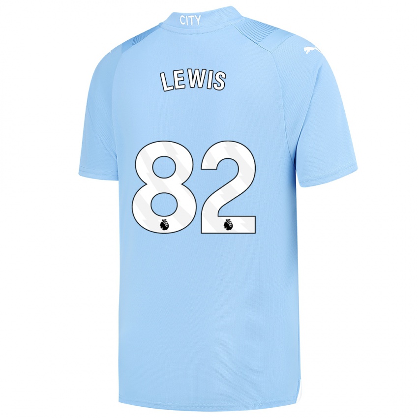 Niño Camiseta Rico Lewis #82 Azul Claro 1ª Equipación 2023/24 La Camisa