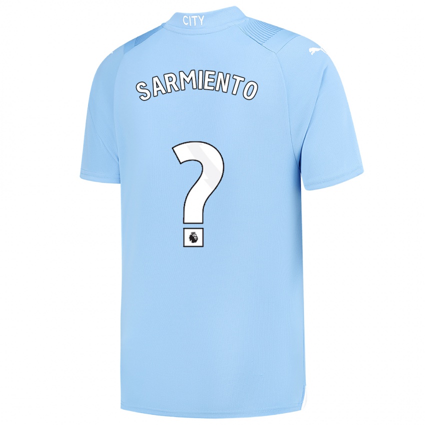 Niño Camiseta Darío Sarmiento #0 Azul Claro 1ª Equipación 2023/24 La Camisa