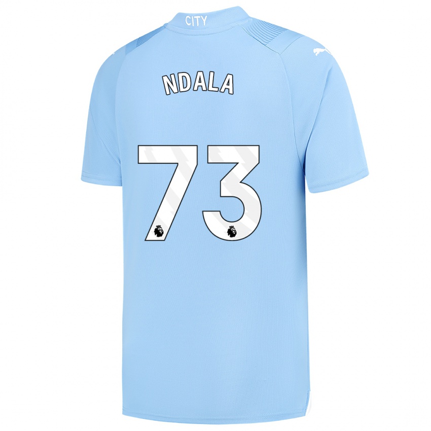 Niño Camiseta Joel Ndala #73 Azul Claro 1ª Equipación 2023/24 La Camisa