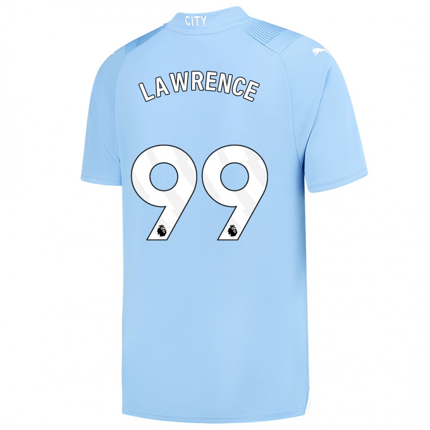 Niño Camiseta Emilio Lawrence #99 Azul Claro 1ª Equipación 2023/24 La Camisa