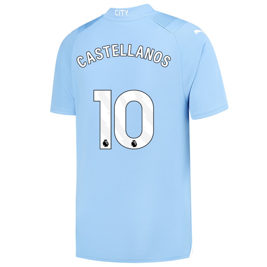 Niño Camiseta Deyna Castellanos #10 Azul Claro 1ª Equipación 2023/24 La Camisa