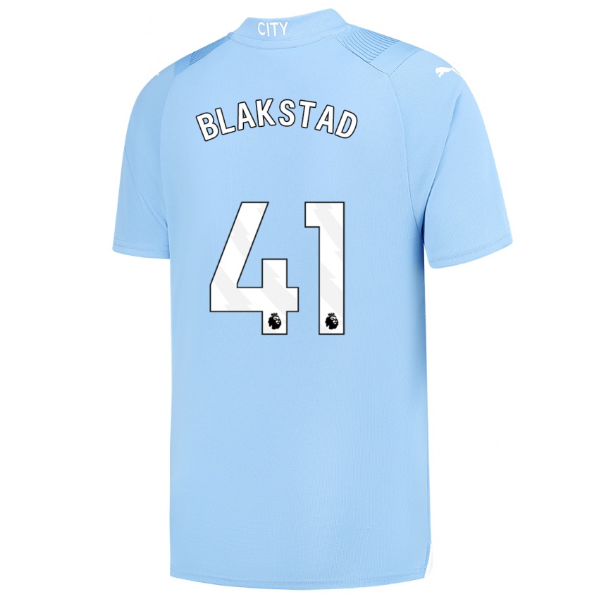 Niño Camiseta Julie Blakstad #41 Azul Claro 1ª Equipación 2023/24 La Camisa