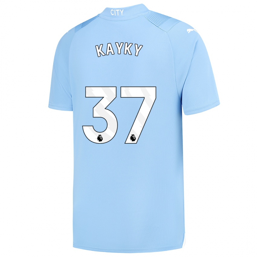 Niño Camiseta Kayky #37 Azul Claro 1ª Equipación 2023/24 La Camisa
