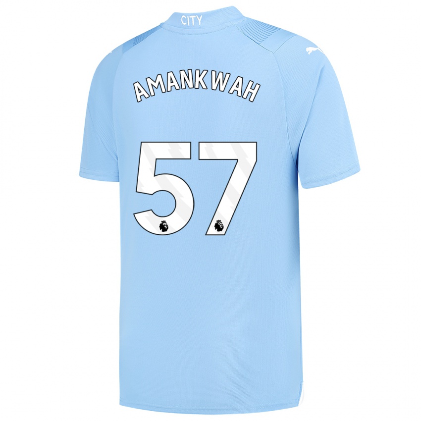 Niño Camiseta Yeboah Amankwah #57 Azul Claro 1ª Equipación 2023/24 La Camisa